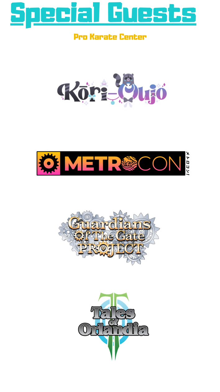 Special Guests: Cerulean Fae, Derscroot, Non-visible: Nerds with Disabilities. Logo of METROcon.